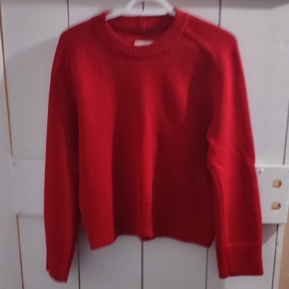 Abercrombie & Fitch Red Crew Neck Sweater